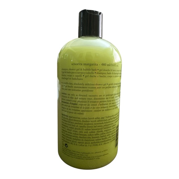 Philosophy Senorita Margarita Shampoo Shower Gel & Bubble Bath 3-in-1 16oz - Picture 5 of 6